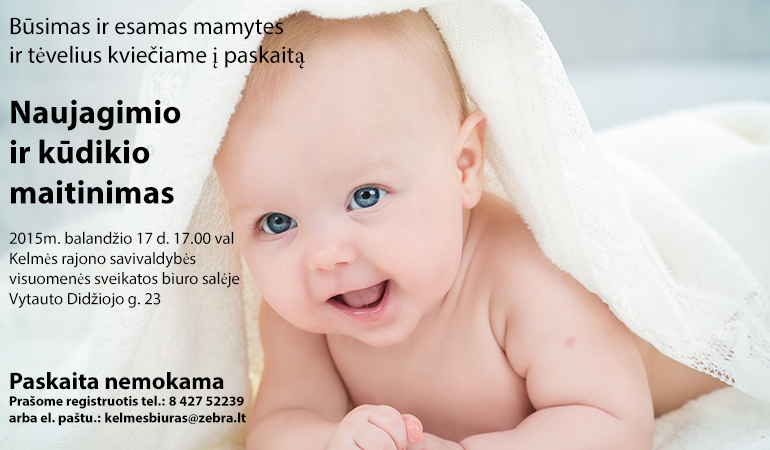 Nemokama paskaita: Naujagimio ir kūdikio gimimas (balandžio 17 d.)
